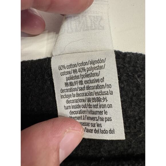 PINK Victorias Secret Black White Everyday Lounge Off The Shoulder Sweater Sz M - Picture 3 of 5